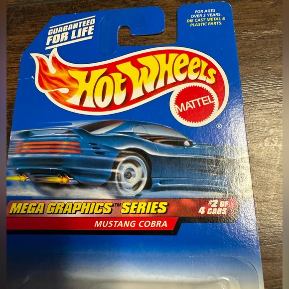 1999 Hot Wheels #974 Mega Graphics Series Mustang Cobra White W/SB Sp Malaysia - Picture 7 of 8